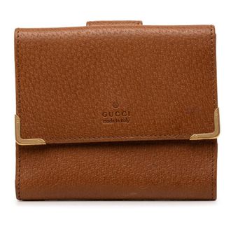Gucci Pre-owned Gucci Calfskin French Flap Wallet Ladies 0INY71N25Z722K6K