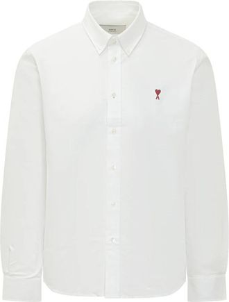 Ami Classic LS Shirt - Heren - Zakelijke Overhemden - Wit - XL - Katoen - Overhemden