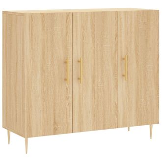 vidaXL Vidaxl - Aparador De Madera De Ingenier&iacute;a Roble Sonoma 90x34x80 Cm