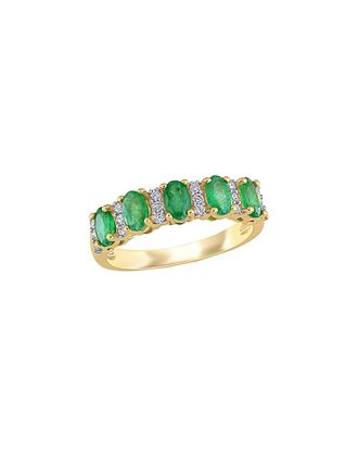 Rina Limor 14K 1.26 Ct. Tw. Diamond & Emerald Ring