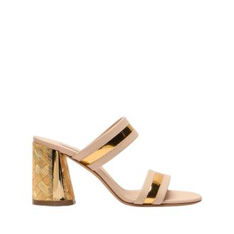 Casadei Heeled Mules, female, Yellow, Size: 8 1/2 US Cleo Reflex Sandal