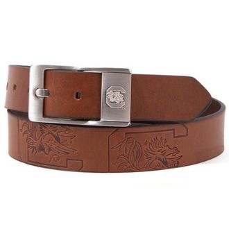 Eagles Wings South Carolina Gamecocks Brandish Leather Belt - Brown at Nordstrom, Size 32