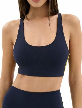 SPLITS59 Ella Airweight Bra In Indigo/bright Yellow