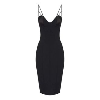 Elisabetta Franchi Ab 96466E2 110 - Dresses - Mujer - Negro - XS