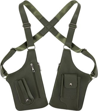 Generic Leather Adjustable Underarm Shoulder Bag for Men & Women, Hidden Strap Wallet with Double Pockets for Travel, Hiking and Fitness,Mens Shoulder Bags (A