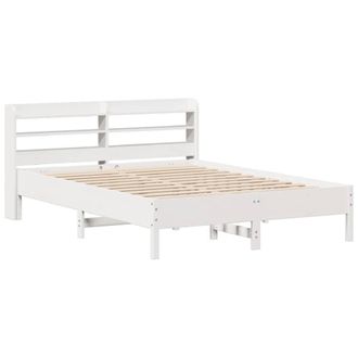 Berkfield Home Decorative Bed Frame without Mattress White 140x190 cm Solid Wood Pine