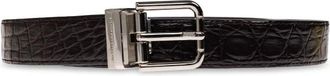 Dolce & Gabbana Cintur&oacute;n de Piel - Accessories - Hombre - Marr&oacute;n - 100 CM
