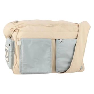 Chanel Pre-owned Cross Body Bags, female, Beige, Size: ONE SIZE Pre-owned Vintage Nylon Shoulder Bag