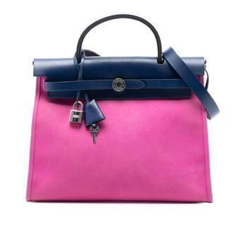 Herm&egrave;s Pre-owned Hermes Toile Herbag Zip 31 Ladies C