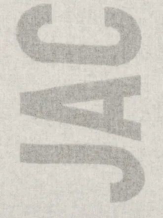 Jacquemus Logo Intarsia Virgin Wool Scarf - Grey