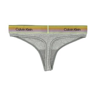 Calvin Klein Tanga con Cinturilla de Logo - Underwear - Mujer - Gris - S