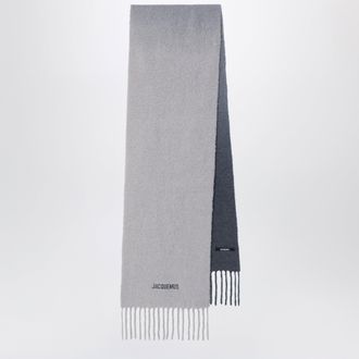 Jacquemus Sciarpa Moisson grigia in lana di alpaca