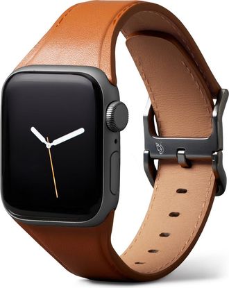Bellroy Small Classic Apple Watch Watchband in Terracotta at Nordstrom, Size 38 Mm