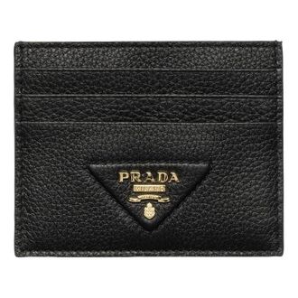Prada (WMNS) PRADA SS26 Leather Card Holder Black 1MC025-2BBE-F0632