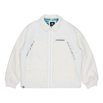 Converse New Year Series Logo Printing Lapel Sports Jacket Creamy White 10024149-A01