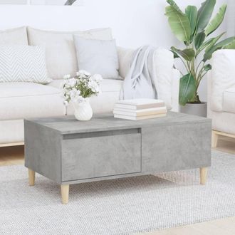 vidaXL Vidaxl - Mesa De Centro Madera Contrachapada Gris Hormig&oacute;n 90x50x36,5 Cm