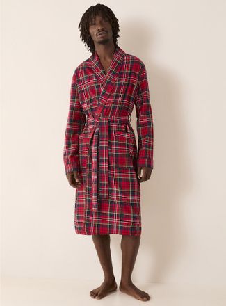 Le 31 Mens Check flannel robe Christmas Collection