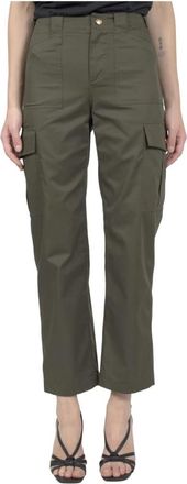 Celine Celine, Dames, Broeken, Groen, Maat: 2XS Katoen