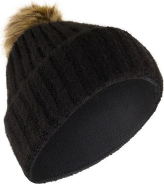 P.A.C. Jona Pompom Beanie M&uuml;tze f&uuml;r Damen | schwarz