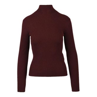 Max Mara Sfilata Lupetto a Coste - Knitwear - Mujer - Rojo - M