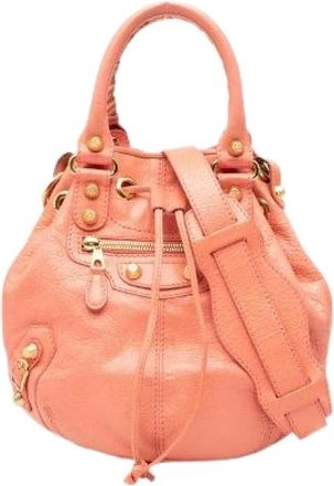 Balenciaga Pre-owned Bucket Bags, female, Pink, Size: ONE SIZE Pre-owned Vintage Bucket Bag
