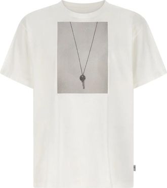 Maison Margiela Key T-shirt - Heren - T-shirts - Wit - M - Katoen - Tops