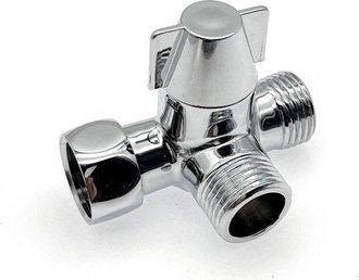 OEM Tienda8 - V&aacute;lvula Desviadora Para Brazo De Ducha - Adaptador De Ducha De 3 V&iacute;as - Lat&oacute;n