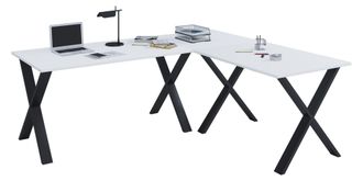 ebuy24 Escritorio De Madera Vcm Vcm Escritorio De Esquina Simple 160x160 Forma L Izquierda O Derecha Panel De Mesa De Trabajo De 80 Cm De Profundidad Mesa De