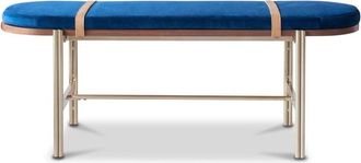 PIB Banco de terciopelo azul