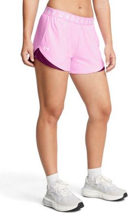 Under Armour Womens Play Up 3.0 Shorts, (639) Stellar Pink/Purple Gemini/White, XXS