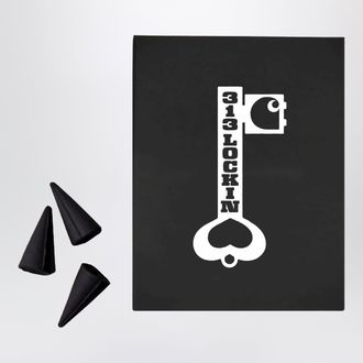 Carhartt Work in Progress Locked Cone incense cone set in wood, white and black