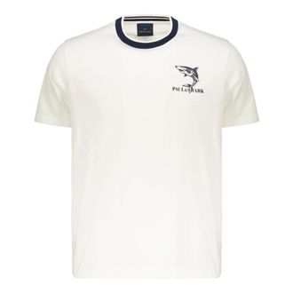 Paul & Shark Paul & Shark, T-Shirts, male, White, Size: 2XL Cotton T-shirt