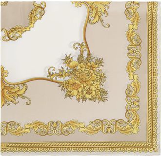 Versace Zijden sjaal met patroon - Heren - Zijden sjaals - Wit - ONE Size - Accessoires