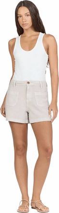 Dear John Denim Carlisle High Waist Shorts In Stone