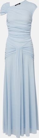 Rotate Asymmetric draped maxi dress