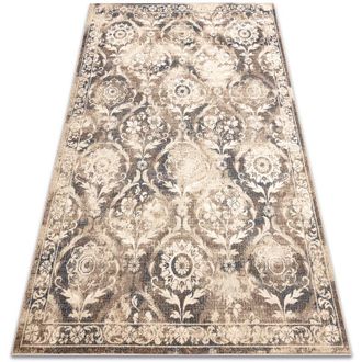 RugsX Rugsx - Alfombra Nain Ornamento Vintage 7601/50977 Beige / Azul Oscuro Beige 80x150 Cm