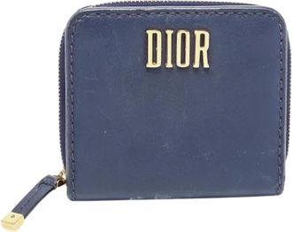 Dior Pre-owned Wallets, female, Blue, Size: ONE SIZE Pre-owned Leather wallets