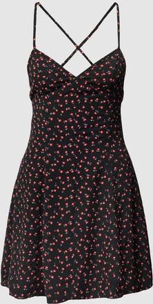 Review Minikleid mit floralem Muster in Black, Gr&ouml;&szlig;e XL