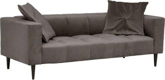 Atmosphera Atmosphera - Sof&aacute; Indra - 3 Plazas - Terciopelo - Gris Cr&eacute;ateur DInt&eacute;rieur