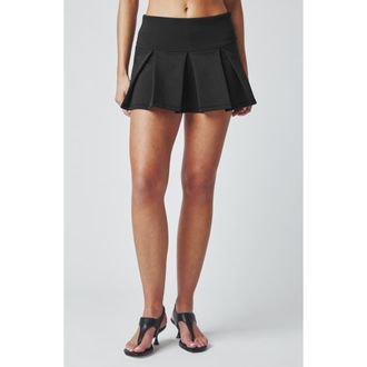 Florence By Mills Pleated Mini Skort in Black at Nordstrom, Size Xx-Small