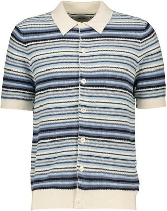 Nn.07 Nolan Polo Cardigan - Heren - Vesten - Veelkleurig - XL - Katoen - Truien & Vesten