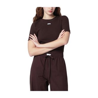 Entire studios T-Shirts, female, Brown, Size: L Lounge Tee