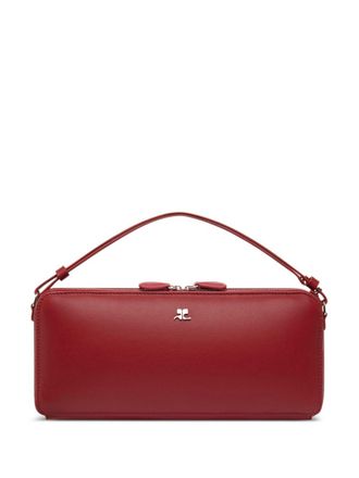 Courr&egrave;ges Cloud logo-plaque shoulder bag - Red