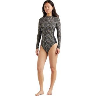 Vilebrequin Womens Pearl Neoprene UV Protection One-Piece Rashguard Swimsuit in Noir at Nordstrom, Size Small