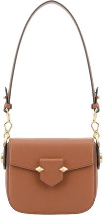 Pourchet Tassen, Dames, Bruin, ONE Size, Leer, Kleine camel loopwagen - van leer