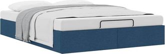 vidaXL Estructura de cama otomana sin colchón tela azul 140x190cm vidaXL