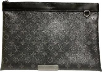 Louis Vuitton Pre-owned Clutches, male, Black, Size: ONE SIZE Pre-owned Monogram Eclipse Clutch Bag