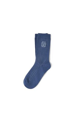 Brunello Cucinelli Cotton socks in Denim at Nordstrom, Size Xx-Large Eu