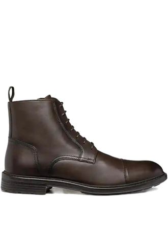 Geox leather lace-up boots - Brown