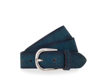 Mustang Lederg&uuml;rtel MUSTANG, Damen, Gr. 100, teal, Rindsleder, unifarben, G&uuml;rtel Lederg&uuml;rtel, Echtleder, einfache Dornschliesse, angeraute Optik